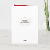 Teddy Bär in den Weihnachtslichtern Feiertagskarte (Rückseite)