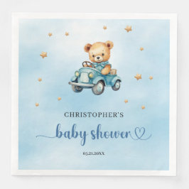 Teddy Bär in der Babydusche Serviette