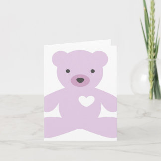 Teddy-Bär in Lila Karte