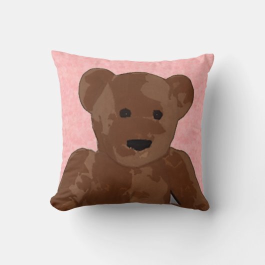 Teddy-Bär in Rosa Kissen (Vorderseite)