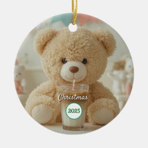 Teddy Bär Kaffee 2025 Weihnachten Keramik Ornament