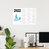 Teddy Bär Kalender 2022 Poster - Sonntagstart (Heimbüro)