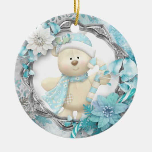 Teddy Bär Keramik Ornament (Vorne)