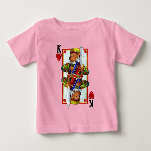 Teddy Bar King of Hearts Baby T-shirt (Vorderseite)
