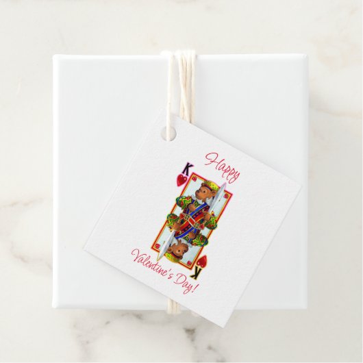 Teddy Bar King of Hearts Geschenkanhänger (Beispiel)