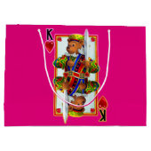Teddy Bar King of Hearts Große Geschenktüte (Rückseite)