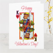 Teddy Bar King of Hearts Karte (Gelbe Blume)