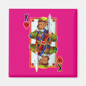 Teddy Bar King of Hearts Magnet (Vorne)