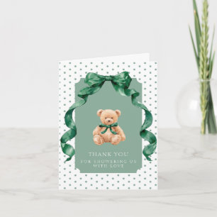Teddy-Bär-Klassiker Jungen-Baby-Party Dankeskarte