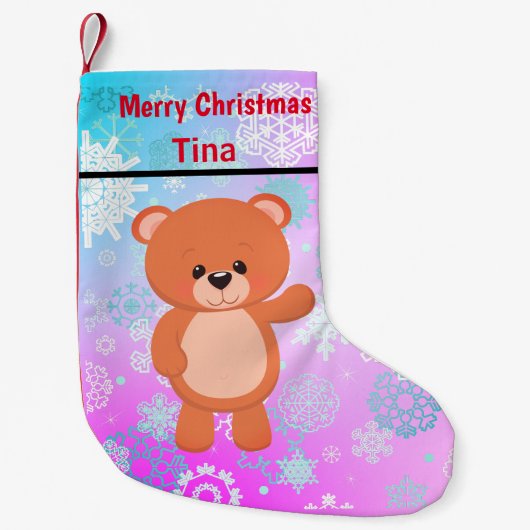 Teddy Bär Kleiner Weihnachtsstrumpf (Vorderseite)