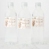 Teddy Bär können wir schon lange warten Baby Dusch Wasserflaschenetikett (Flaschen)