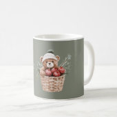 Teddy Bär Korb Granatäpfel Kaffeetasse (VorderseiteRechts)