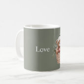 Teddy Bär Korb Granatäpfel Kaffeetasse (Vorderseite Links)