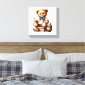 Teddy Bär Leinwanddruck (Insitu (Schlafzimmer))