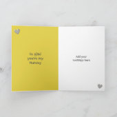 Teddy Bär Liebe du Mummy grau und gelb Karte (Innenseite)