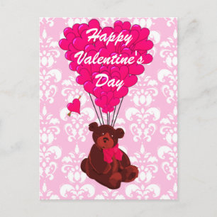 Teddy Bär Liebe HerzValentine Feiertagspostkarte