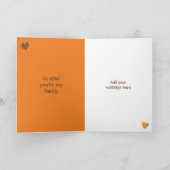 Teddy Bär Liebe Papa orange und braun Karte (Innenseite)