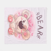 Teddy Bar Lovers | Geschenk für Kinder Fleecedecke (Vorderseite (Horizontal))