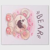 Teddy Bar Lovers | Geschenk für Kinder Geschenkpapier (Flach)