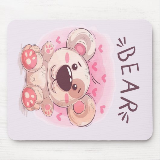 Teddy Bar Lovers | Geschenk für Kinder Mousepad (Vorne)