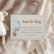 Teddy-Bär-Luftballon-Baby-Shower-Buch-Anfrage