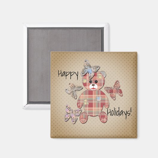 Teddy Bär Magnet (Vorderseite/Rückseite)