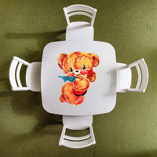 Teddy Bär mit Banjo Child's dekoupage Design Seidenpapier