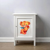 Teddy Bär mit Banjo Child's dekoupage Design Seidenpapier