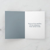 Teddy Bär mit gebrochenem Bauch Karte (Innenseite)