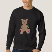 Teddy Bär mit Herzen Sweatshirt (Vorderseite)