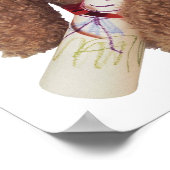 Teddy Bär mit Morast und mit Kreide Poster (Ecke)