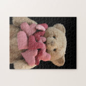 Teddy Bär mit Stoffherzen Puzzle (Horizontal)