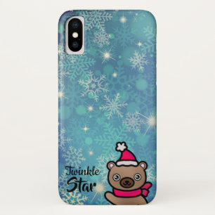 Teddy Bär mit Weihnachten Twinkle Stars Case-Mate iPhone Hülle