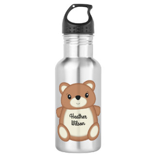 Teddy Bär Niedlich Kinder Wasserflasche mit Name