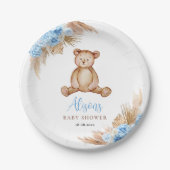 Teddy-Bär-Pampasgras Pappteller (Vorderseite)