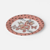 Teddy Bär Pappteller (Schrägansicht)