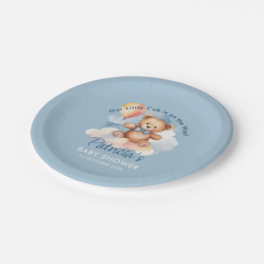 Teddy Bär Pappteller (Schrägansicht)