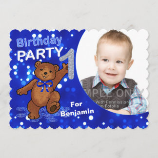 Teddy Bär Party Custom Foto Einladung