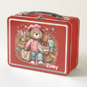 Teddy Bar personalize Metall Brotdose (Vorderseite)