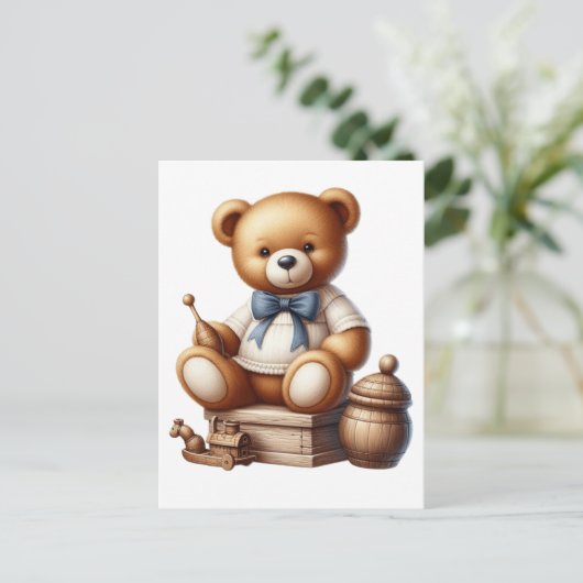 Teddy Bär Postkarte (Stehend Vorderseite)