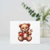 Teddy Bär Postkarte (Stehend Vorderseite)