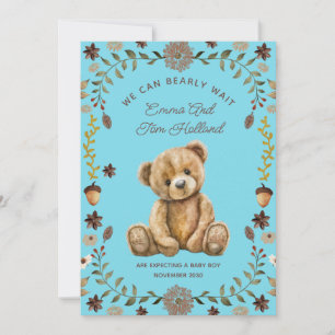 Teddy Bar Pregnancy Blue Boy Ankündigung