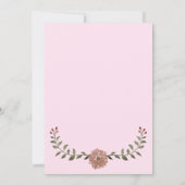 Teddy Bar Pregnancy Pink Girl Ankündigung (Rückseite)