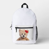 Teddy Bär Print Cut Nähtasche Bedruckter Rucksack (Vorderseite)