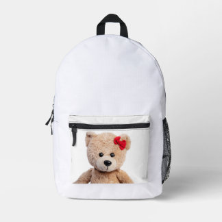 Teddy Bär Print Cut Nähtasche Bedruckter Rucksack