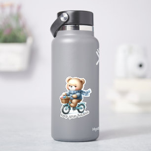 Teddy Bär Reiten eines Fahrrads Aufkleber