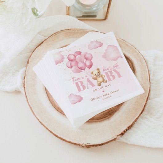 Teddy Bär Rosa Beary niedliche Babydusche Serviette