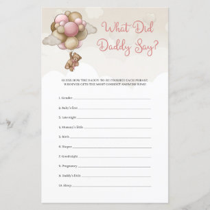 Teddy Bär rosa braunes Elfenbein Was Papa gesagt h