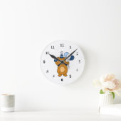 Teddy Bär Runde Wanduhr (Zuhause)