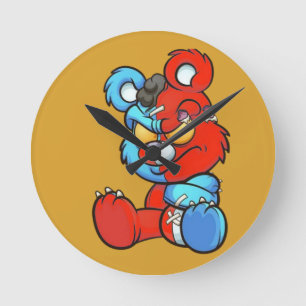 Teddy Bär Runde Wanduhr